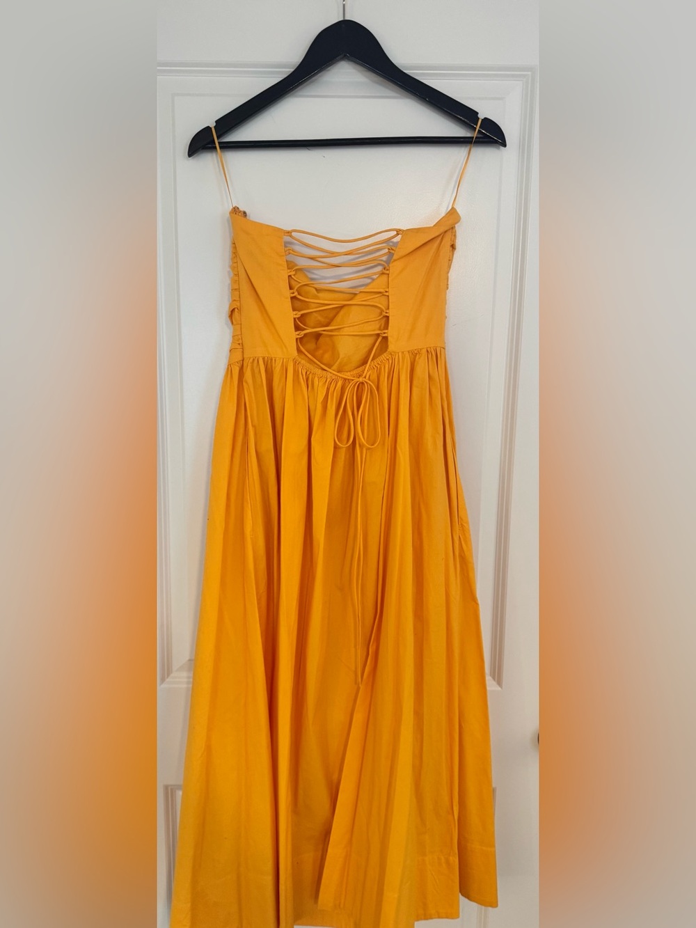 NWT! Pistola Strapless Yellow Midi Dress - Elegant Summer Style/ Medium - Picture 8 of 8